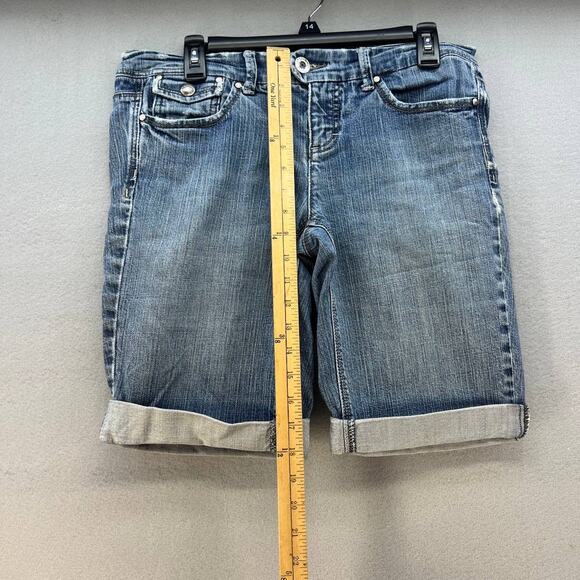 Tommy Hilfiger Women's Denim Bermuda Shorts Size 8 Cuffed Y2K 391705 - Picture 11 of 14